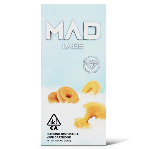 Mad Labs Diamond Disposable Glazed Donut 1000MG – Indica Vape Pen