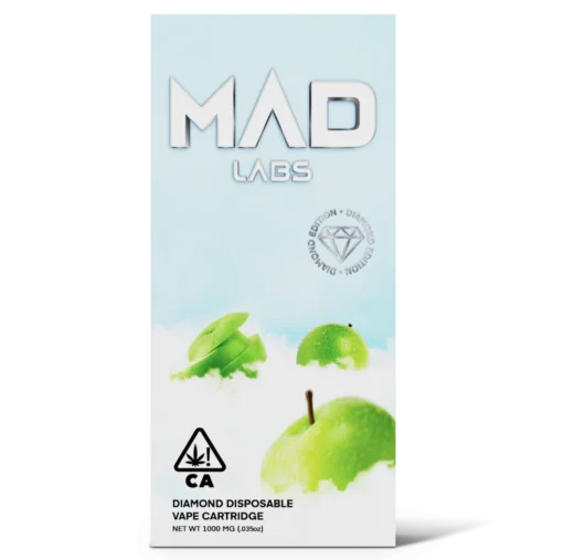 Mad Labs Diamond Disposable Sour Apple 1000MG – Sativa Vape Pen