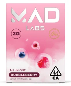 Mad Labs Gold Cartridge Bubbleberry 2000MG – Sativa Vape Cartridge