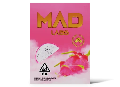 Mad Labs Gold Cartridge Dragon Fruit 2000MG – Sativa Vape Cartridge